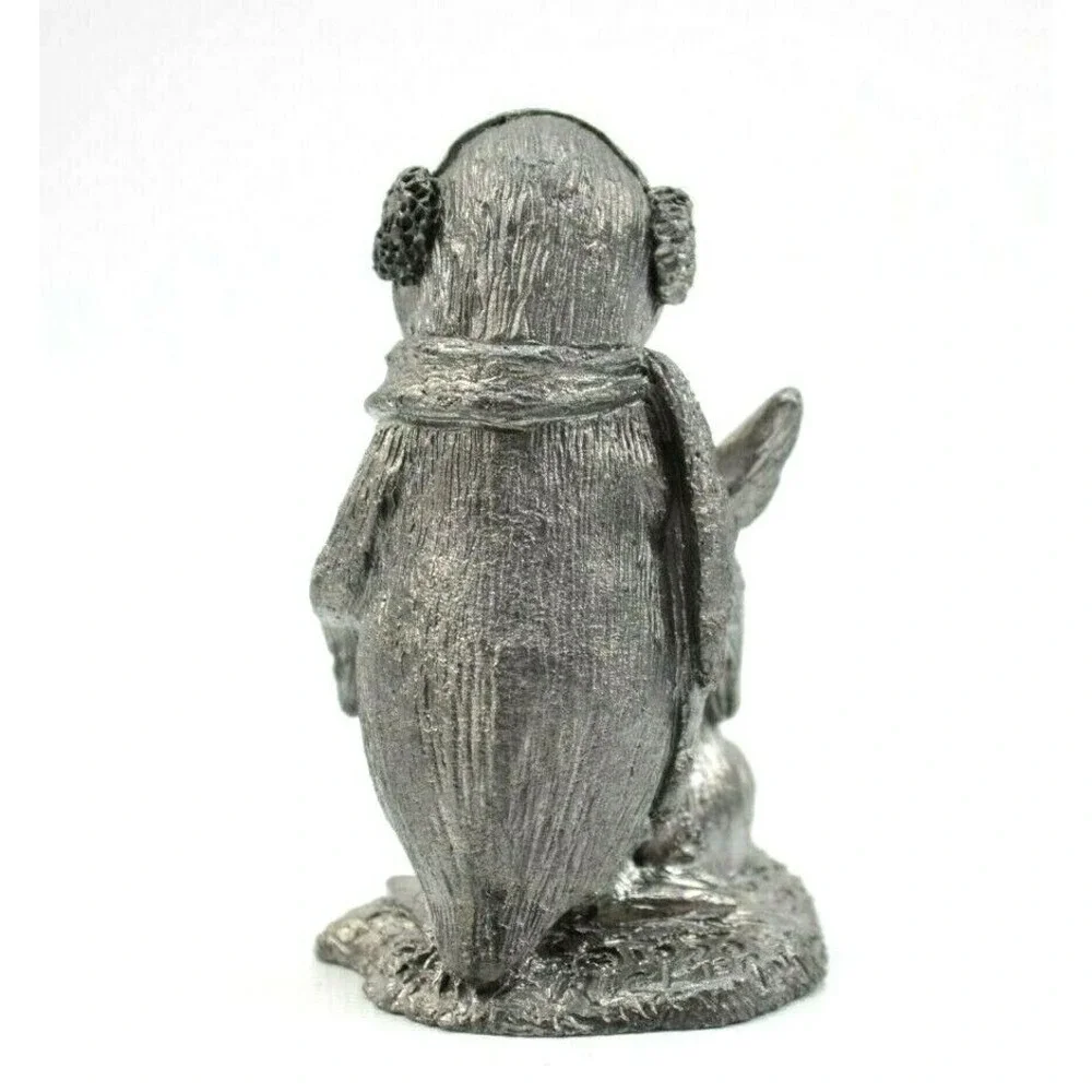 Michael Ricker Pewter Penguin Rabbit Anthropomorphic Figure 1990 Signed‎ #404